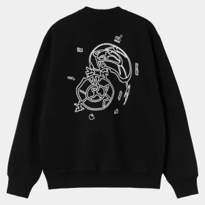 Best Sale Carhartt WIP DUBLAB 25 YRS Sweatshirt Black