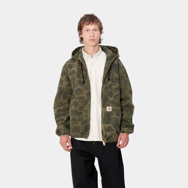 New Carhartt WIP Duck Active Jacket Camo Duck, Green / Office Green