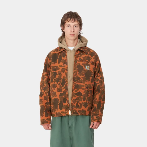 Online Carhartt WIP Duck Detroit Jacket Camo Duck, Green / Turmeric