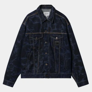 Shop Carhartt WIP Duck Helston Jacket Camo Duck, Blue