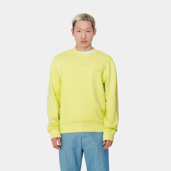 Store Carhartt WIP Duster Script Sweat Arctic Lime