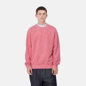 Discount Carhartt WIP Duster Script Sweat Charm Pink