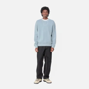 Clearance Carhartt WIP Duster Script Sweat Misty Sky