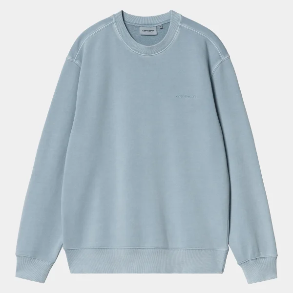 Clearance Carhartt WIP Duster Script Sweat Misty Sky