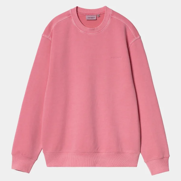 Discount Carhartt WIP Duster Script Sweat Charm Pink