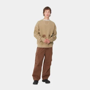 Cheap Carhartt WIP Felt Script Sweat Peanut / Tobacco