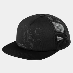 Fashion Carhartt WIP Flying Ducks Trucker Cap Black