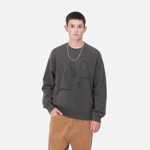 Sale Carhartt WIP Flying Ducks Sweat Graphite