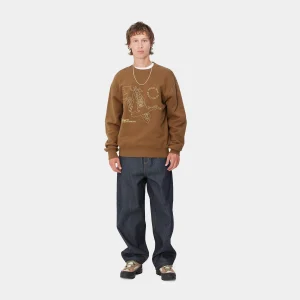 Fashion Carhartt WIP Flying Ducks Sweat Hamilton Brown