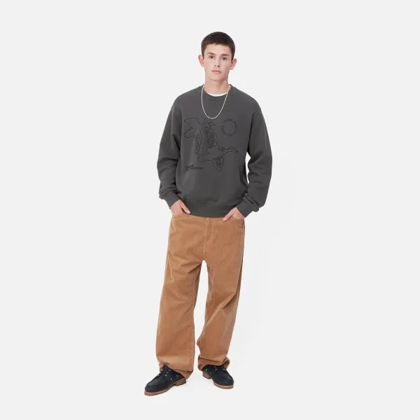 Sale Carhartt WIP Flying Ducks Sweat Graphite