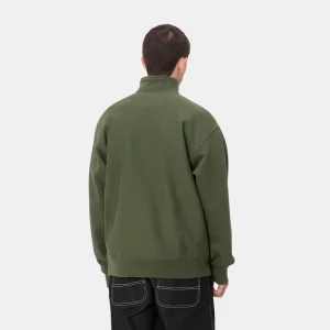 Store Carhartt WIP Half Zip American Script Sweatshirt Tarragon