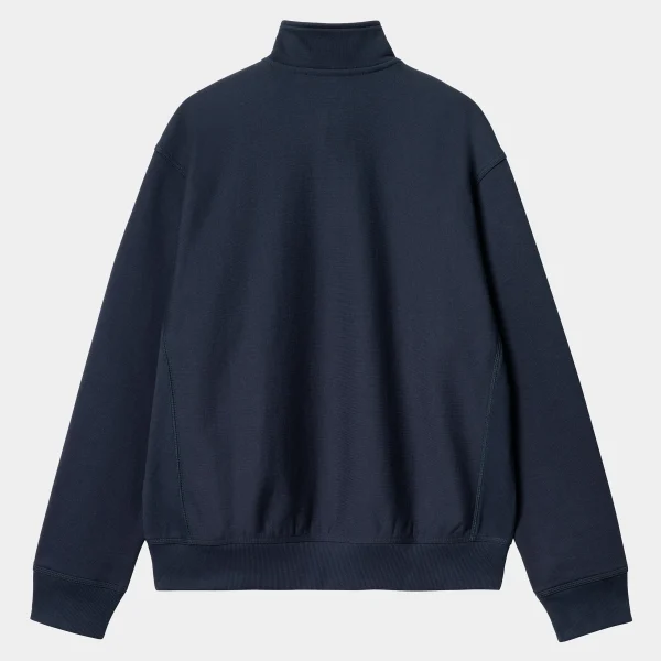 Cheap Carhartt WIP Half Zip American Script Sweatshirt Air Force Blue