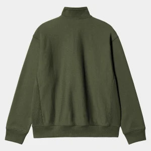 Store Carhartt WIP Half Zip American Script Sweatshirt Tarragon