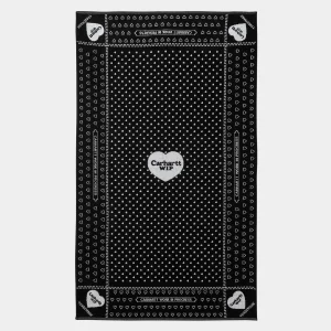 Outlet Carhartt WIP Heart Bandana Towel Heart Bandana Jacquard, Black