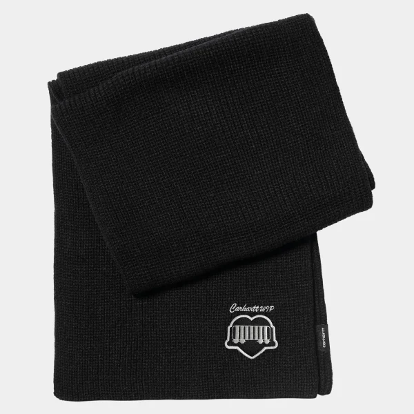 New Carhartt WIP Heart Train Patch Scarf Black