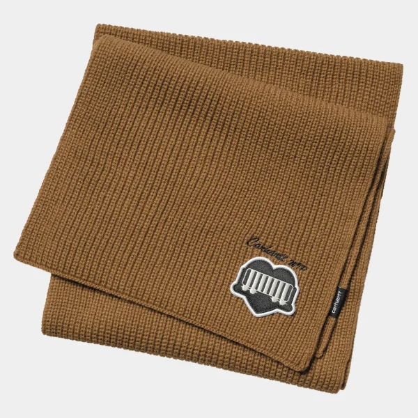 Discount Carhartt WIP Heart Train Patch Scarf Hamilton Brown