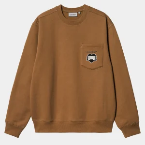 Store Carhartt WIP Heart Train Pocket Sweat Hamilton Brown