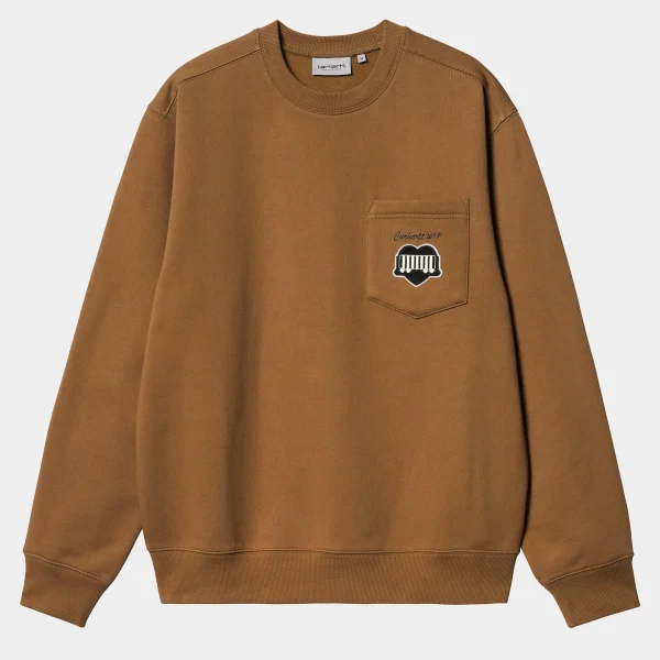 Store Carhartt WIP Heart Train Pocket Sweat Hamilton Brown