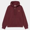 Online Carhartt WIP Hooded American Script Jacket Malbec