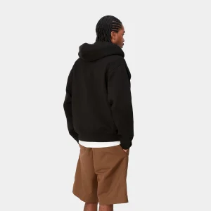 Discount Carhartt WIP Hooded American Script Jacket Black