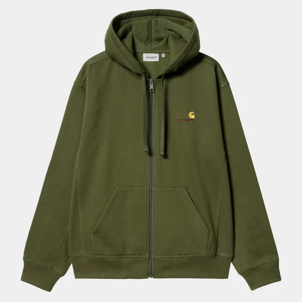 Online Carhartt WIP Hooded American Script Jacket Tarragon