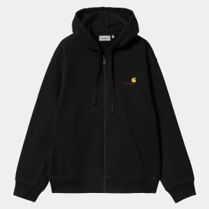 Discount Carhartt WIP Hooded American Script Jacket Black