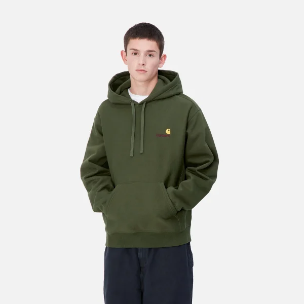 Hot Carhartt WIP Hooded American Script Sweatshirt Tarragon