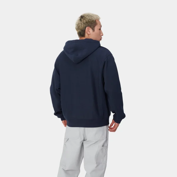 Online Carhartt WIP Hooded American Script Sweatshirt Air Force Blue