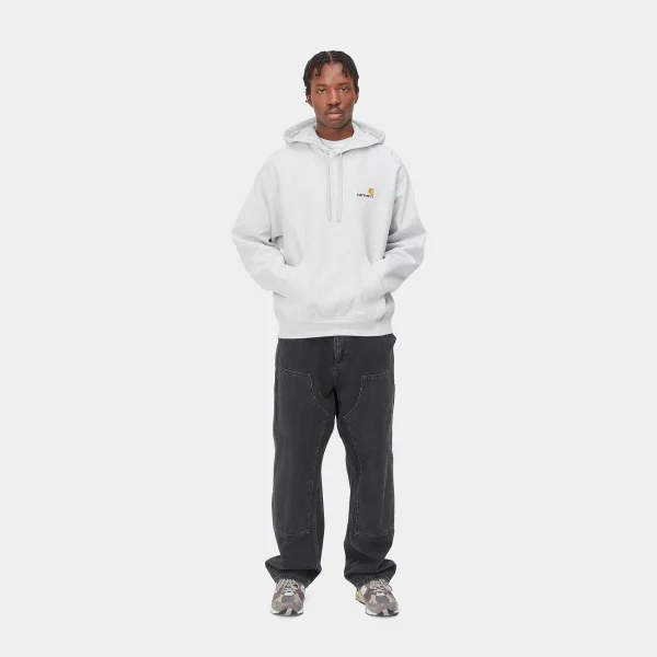 Hot Carhartt WIP Hooded American Script Sweatshirt Ash Heather