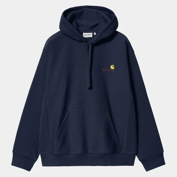 Online Carhartt WIP Hooded American Script Sweatshirt Air Force Blue