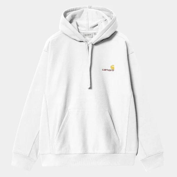 New Carhartt WIP Hooded American Script Sweatshirt White