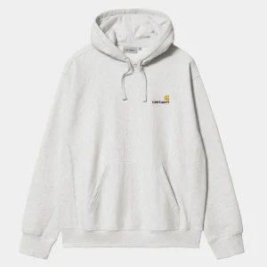 Hot Carhartt WIP Hooded American Script Sweatshirt Ash Heather