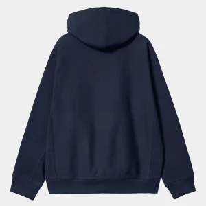 Online Carhartt WIP Hooded American Script Sweatshirt Air Force Blue