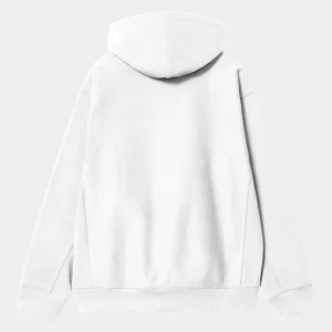 New Carhartt WIP Hooded American Script Sweatshirt White