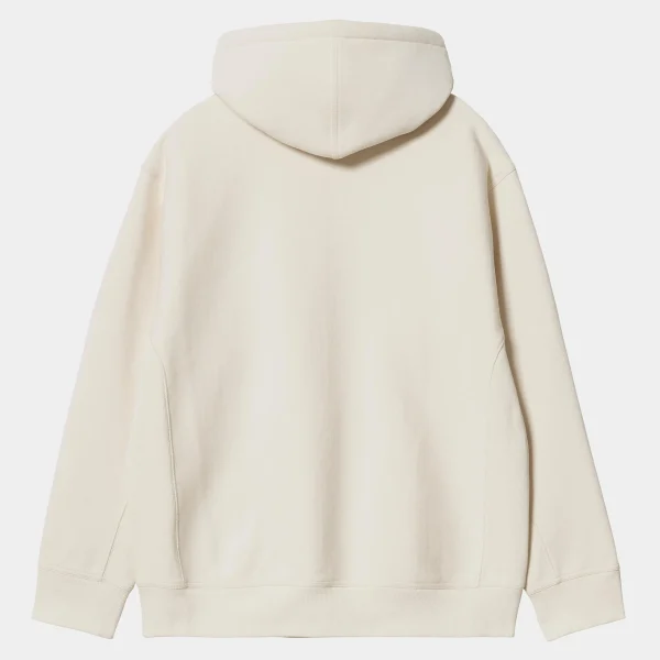 Best Sale Carhartt WIP Hooded American Script Sweatshirt Natural