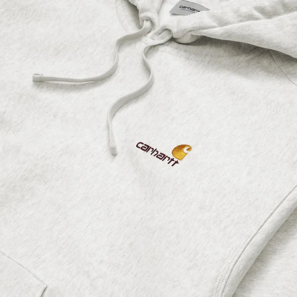 Hot Carhartt WIP Hooded American Script Sweatshirt Ash Heather