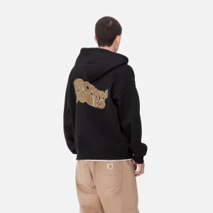 Cheap Carhartt WIP Hooded Brown Ducks Jacket Black