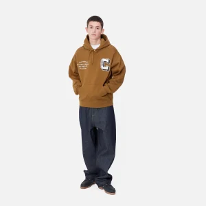 Best Sale Carhartt WIP Hooded Brown Ducks Sweat Hamilton Brown