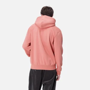 Fashion Carhartt WIP Hooded Carhartt Sweatshirt Dusty Rose / Sycamore Tree