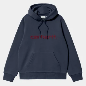 Best Carhartt WIP Hooded Carhartt Sweatshirt Air Force Blue / Malbec