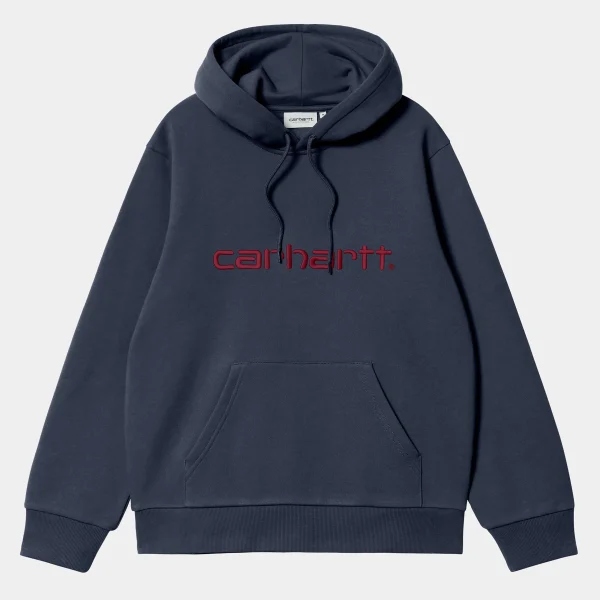 Best Carhartt WIP Hooded Carhartt Sweatshirt Air Force Blue / Malbec