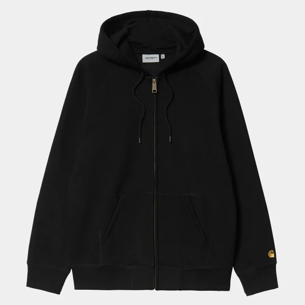 Hot Carhartt WIP Hooded Chase Jacket Black / Gold