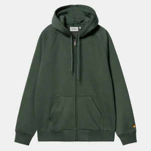 Clearance Carhartt WIP Hooded Chase Jacket Sycamore Tree / Gold