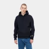 Discount Carhartt WIP Hooded Chase Sweatshirt Dark Navy / Gold