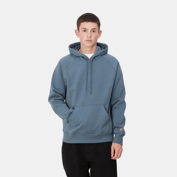 Cheap Carhartt WIP Hooded Chase Sweatshirt Positano / Gold