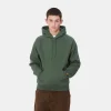 Cheap Carhartt WIP Hooded Chase Sweatshirt Sycamore Tree / Gold