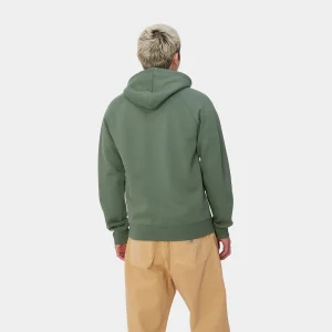 Store Carhartt WIP Hooded Chase Sweatshirt Duck Green / Gold