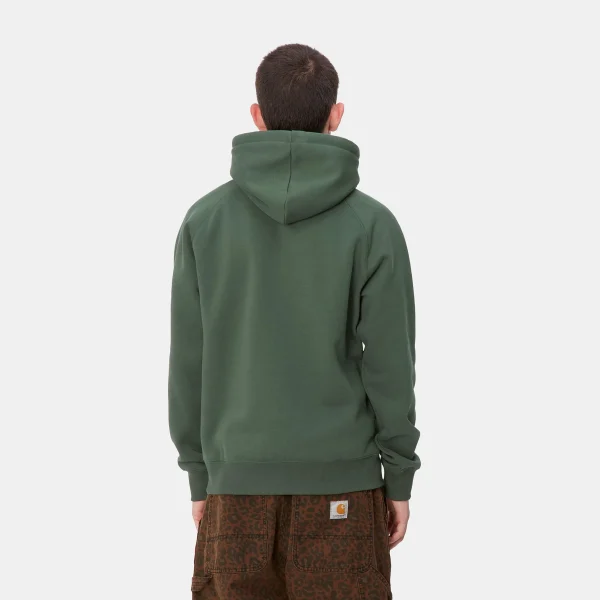 Cheap Carhartt WIP Hooded Chase Sweatshirt Sycamore Tree / Gold