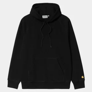 Flash Sale Carhartt WIP Hooded Chase Sweatshirt Black / Gold