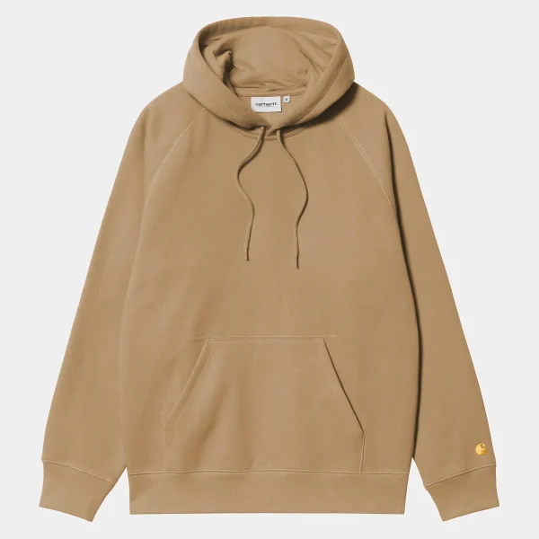 Hot Carhartt WIP Hooded Chase Sweatshirt Peanut / Gold